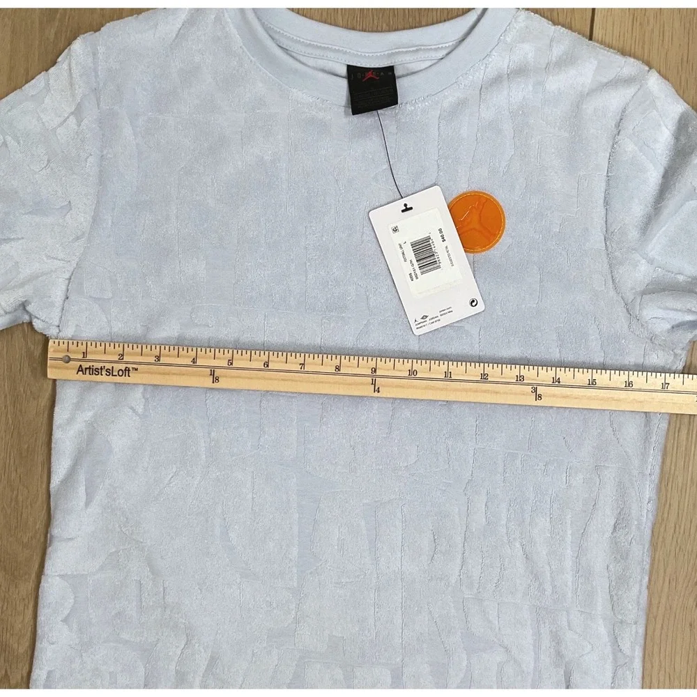 Jordan Kids Football Gray T-Shirt Top Orange Logo Size L 12-13 yrs‎ NWT